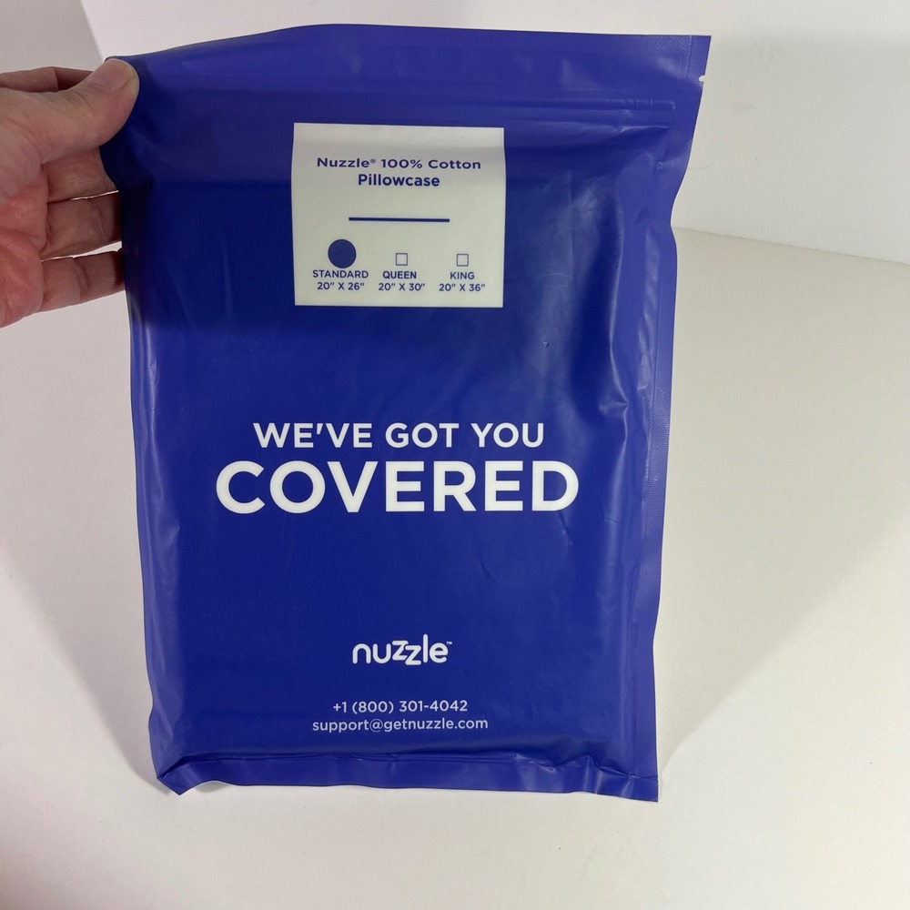 Nuzzle 100% Cotton Pillowcase Standard 20 x 26" Nu-2-PC-Std- White